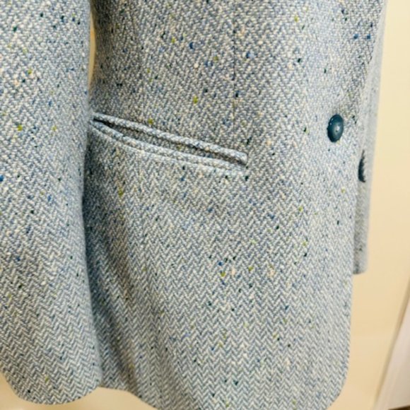 Gorgeous Blue Tweed Wool Blazer by Talbots sz.12 - Picture 5 of 9